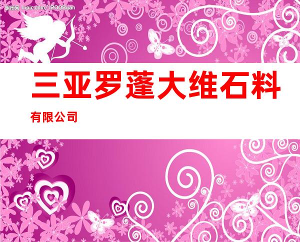 三亚罗蓬大维石料有限公司