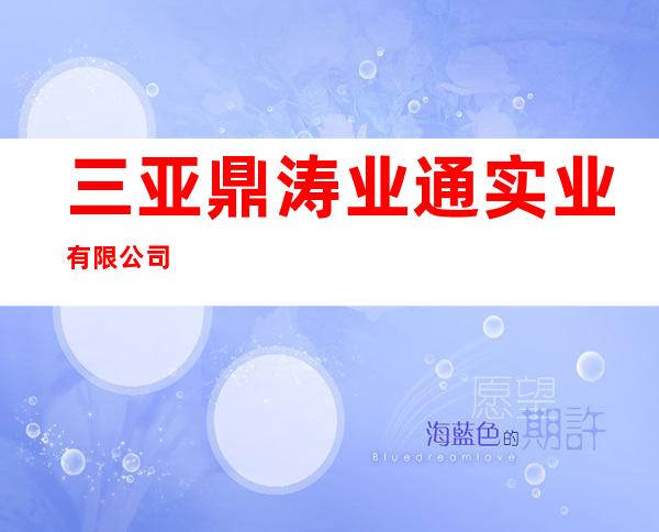 三亚鼎涛业通实业有限公司