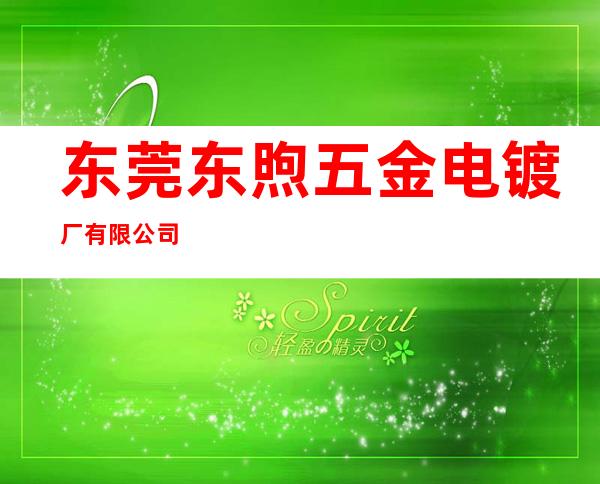 东莞东煦五金电镀厂有限公司