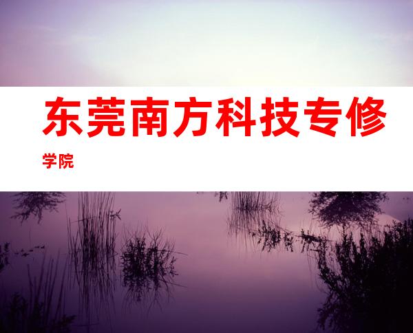 东莞南方科技专修学院