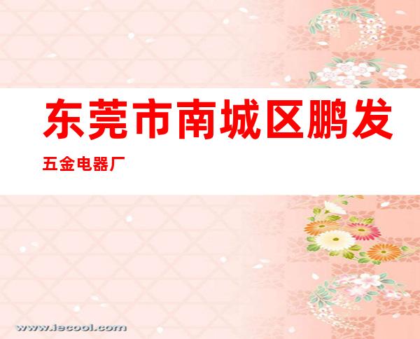 东莞市南城区鹏发五金电器厂