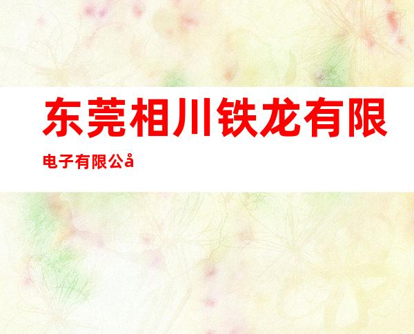 东莞相川铁龙有限电子有限公司