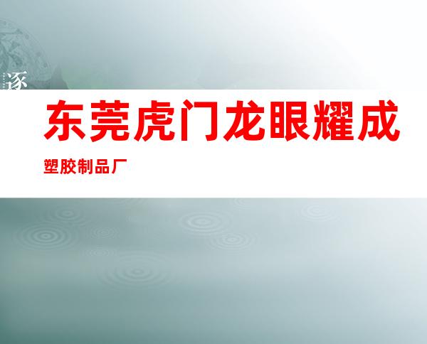 东莞虎门龙眼耀成塑胶制品厂