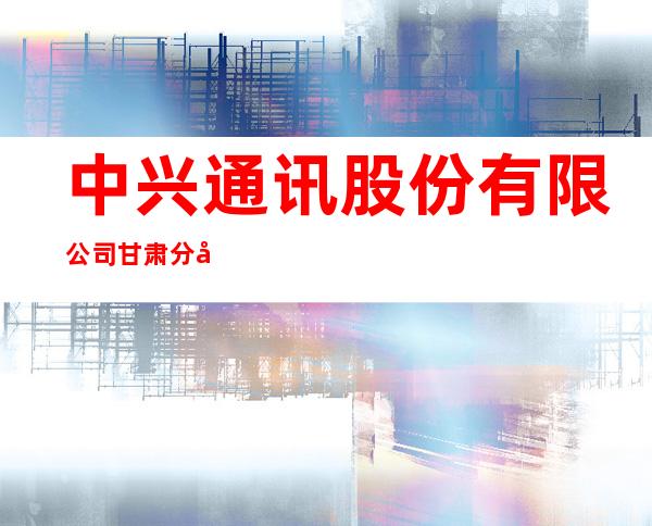中兴通讯股份有限公司甘肃分公司