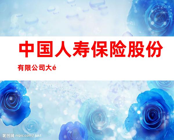 中国人寿保险股份有限公司大通支公司