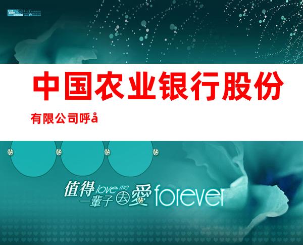 中国农业银行股份有限公司呼和浩特巨海支行