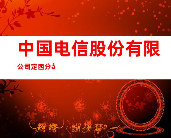 中国电信股份有限公司定西分公司