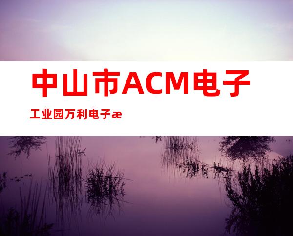 中山市ACM电子工业园万利电子有限公司