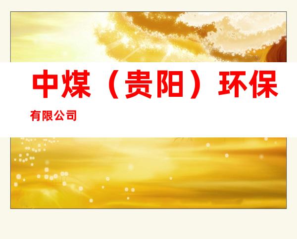 中煤(贵阳)环保有限公司