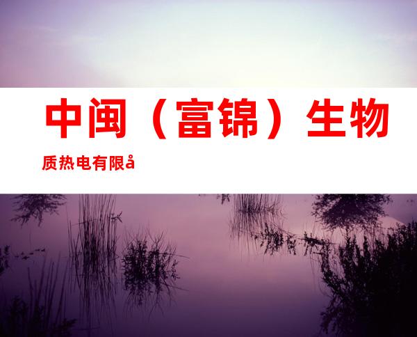 中闽（富锦）生物质热电有限公司