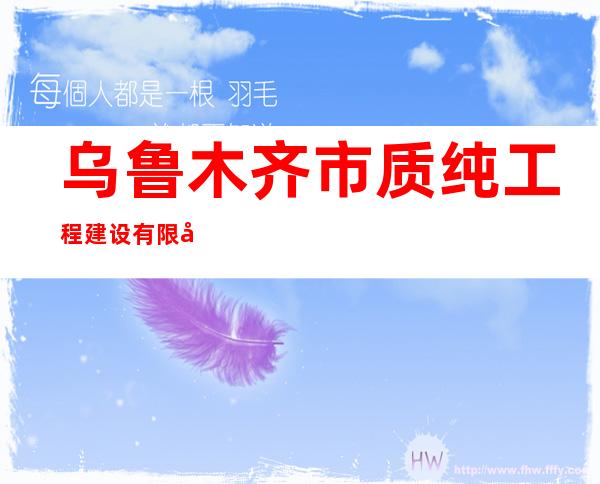 乌鲁木齐市质纯工程建设有限公司