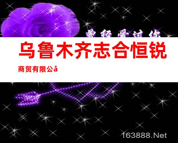 乌鲁木齐志合恒锐商贸有限公司