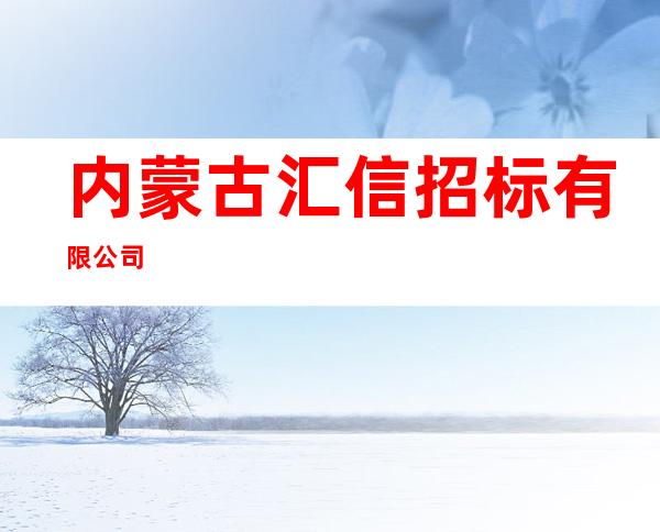 内蒙古汇信招标有限公司
