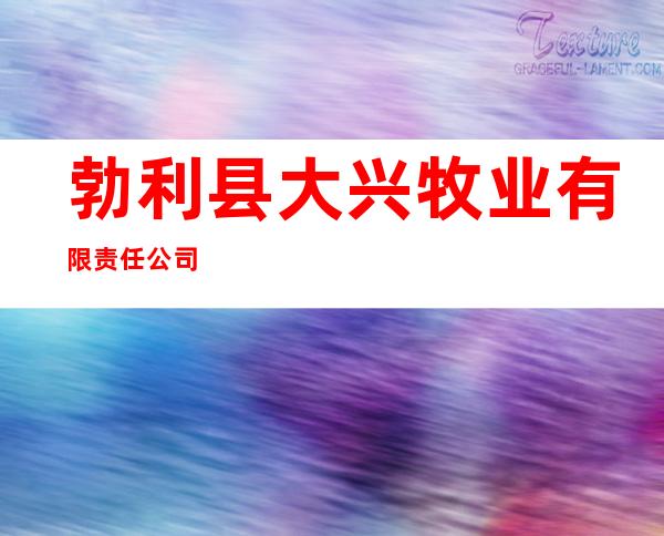 勃利县大兴牧业有限责任公司