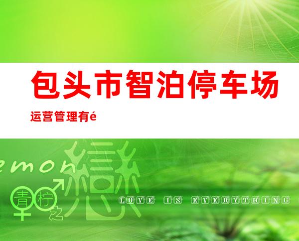 包头市智泊停车场运营管理有限公司