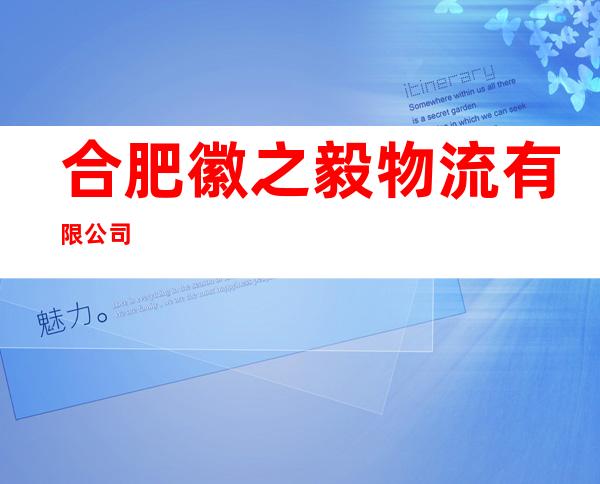 合肥徽之毅物流有限公司
