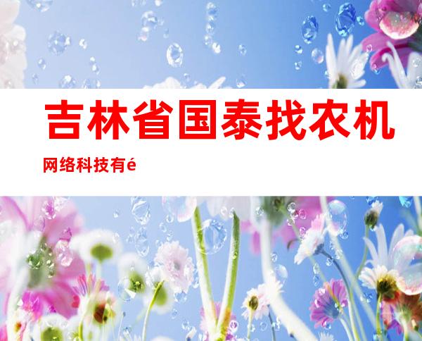 吉林省国泰找农机网络科技有限公司