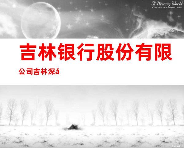 吉林银行股份有限公司吉林深圳街支行