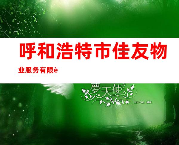 呼和浩特市佳友物业服务有限责任公司