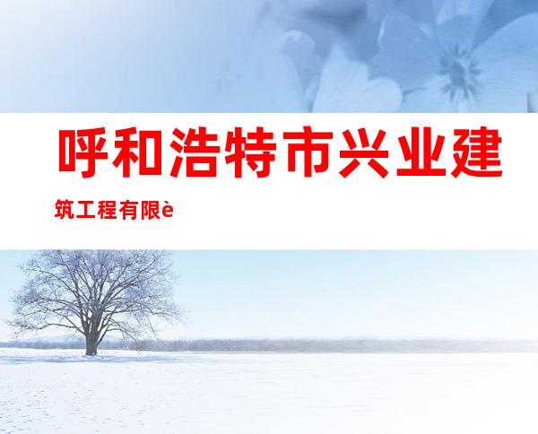 呼和浩特市兴业建筑工程有限责任公司