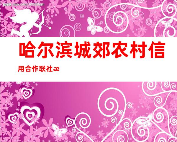 哈尔滨城郊农村信用合作联社松浦信用社