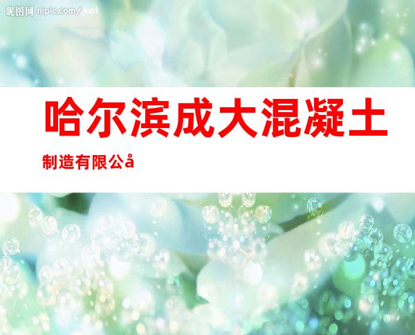 哈尔滨成大混凝土制造有限公司