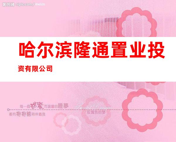 哈尔滨隆通置业投资有限公司