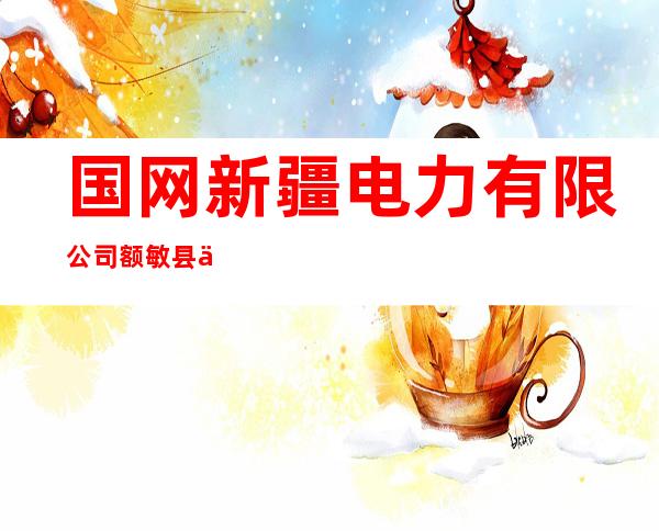 国网新疆电力有限公司额敏县供电公司