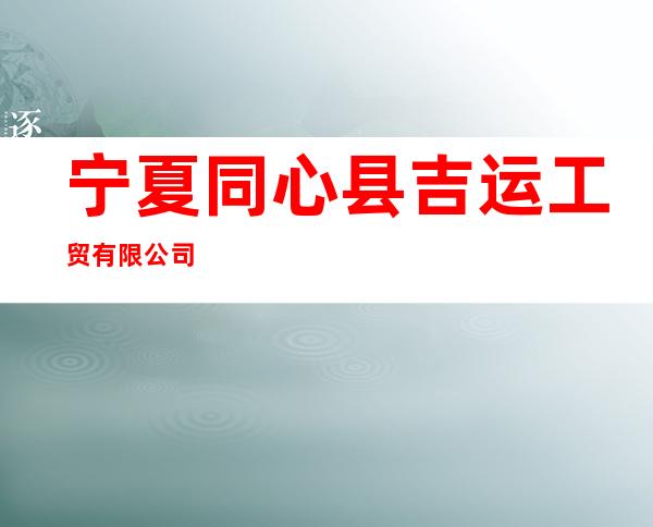 宁夏同心县吉运工贸有限公司