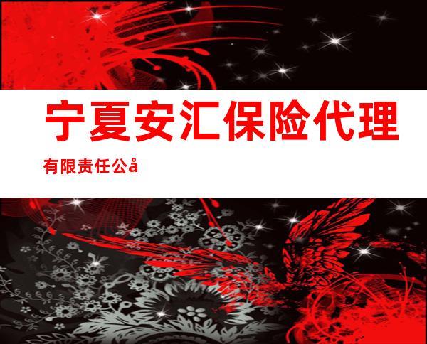 宁夏安汇保险代理有限责任公司
