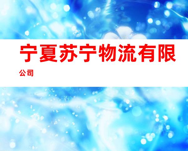 宁夏苏宁物流有限公司