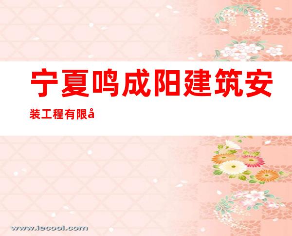 宁夏鸣成阳建筑安装工程有限公司