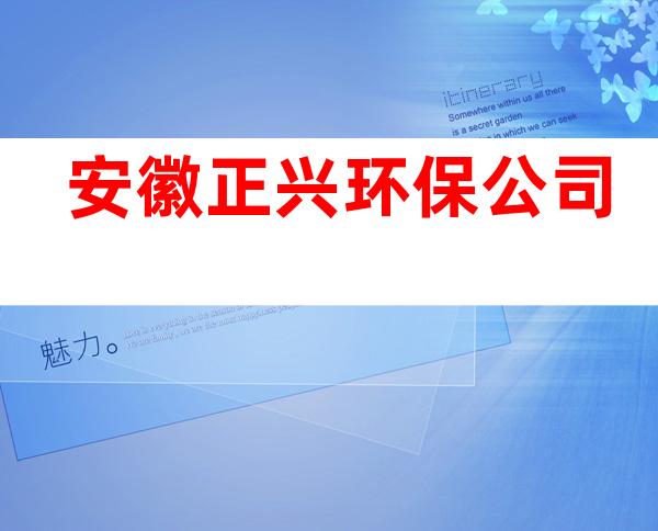 安徽正兴环保公司