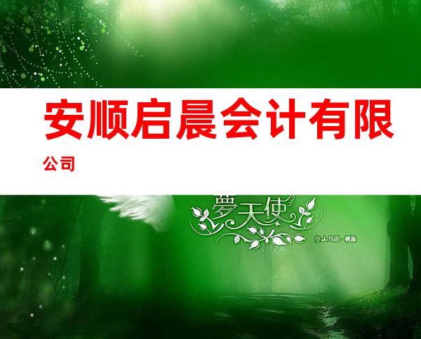 安顺启晨会计有限公司