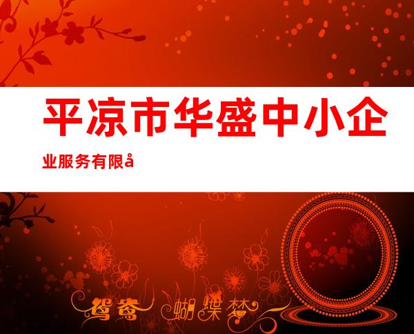平凉市华盛中小企业服务有限公司