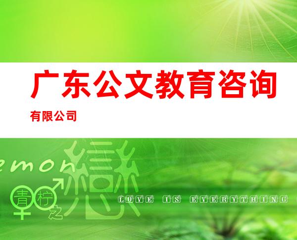广东公文教育咨询有限公司