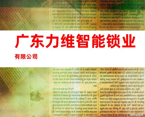 广东力维智能锁业有限公司