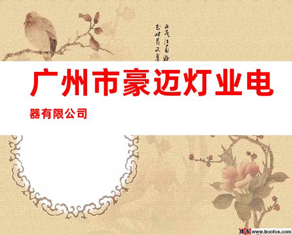 广州市豪迈灯业电器有限公司
