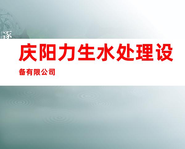 庆阳力生水处理设备有限公司