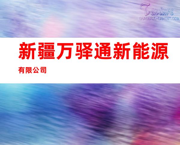 新疆万驿通新能源有限公司