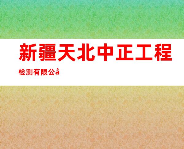 新疆天北中正工程检测有限公司
