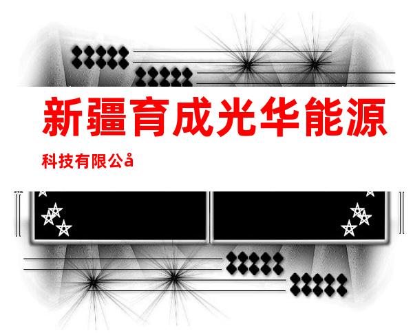 新疆育成光华能源科技有限公司