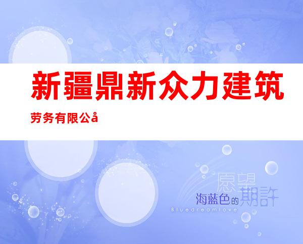 新疆鼎新众力建筑劳务有限公司阿拉尔市分公司