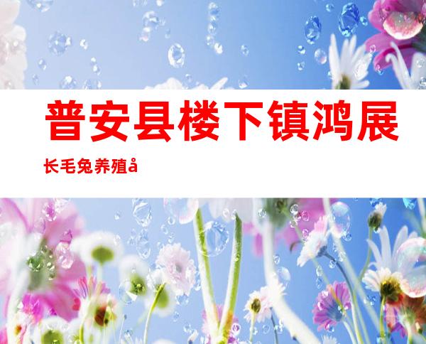普安县楼下镇鸿展长毛兔养殖场