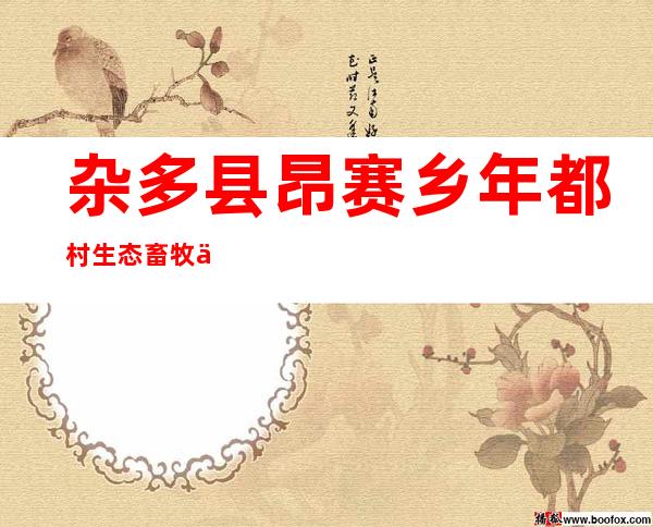 杂多县昂赛乡年都村生态畜牧业专业合作社