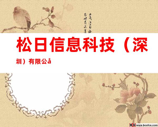 松日信息科技（深圳）有限公司