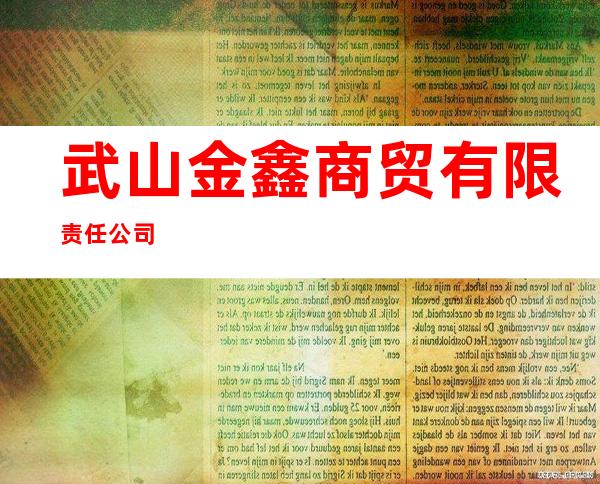 武山金鑫商贸有限责任公司