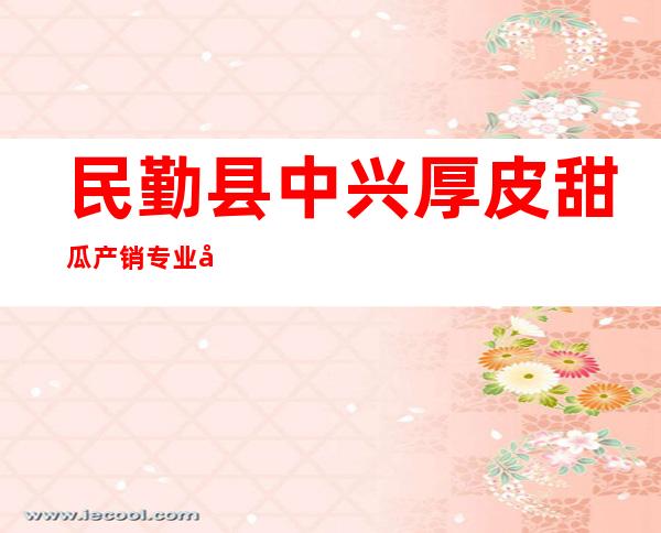 民勤县中兴厚皮甜瓜产销专业合作社