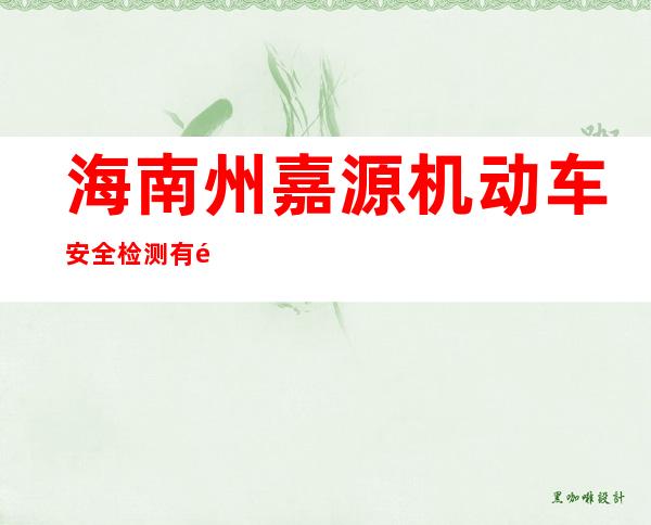 海南州嘉源机动车安全检测有限公司