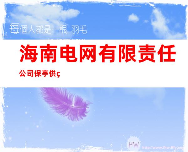 海南电网有限责任公司保亭供电局三道营业所